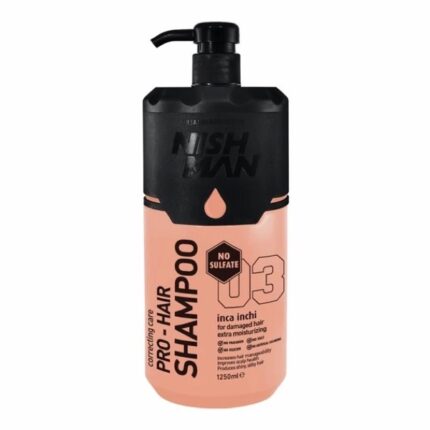 nishman 03 sulfate silicon paraben free shampoo inca inchi 1250 ml
